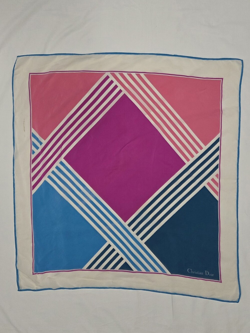 Vintage Christian Dior Silk Square Scarf